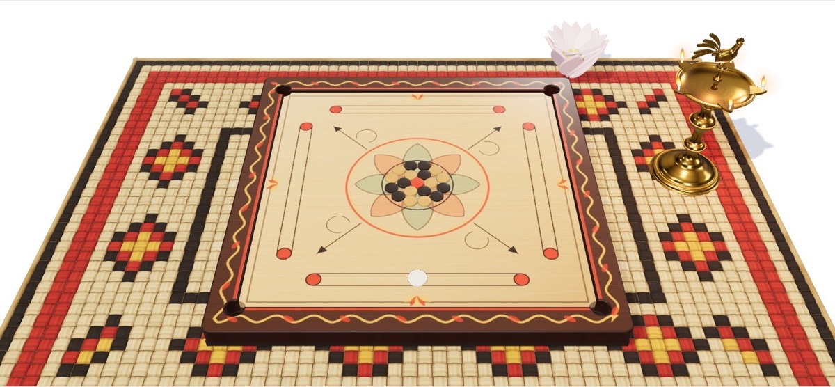 Carrom in the Kandyan lacquer finish