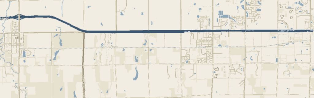 Map of the country around Goddard, Kansas: US-54 running east toward Wichita, the section-road grid, and the venue marked in the farmland two miles west of Goddard